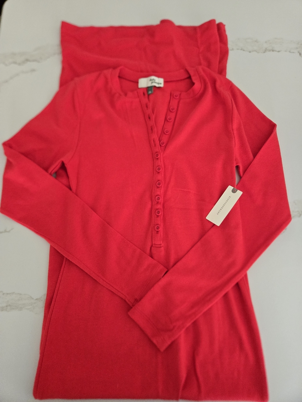 NWT Daily Practice Long-Sleeve Ribbed Maxi Dress - Picture 3 of 7